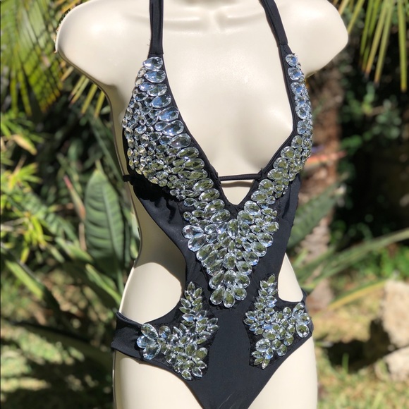 WATER VIXEN Crystal Couture one piece swimsuit 🖤 - Picture 16 of 16